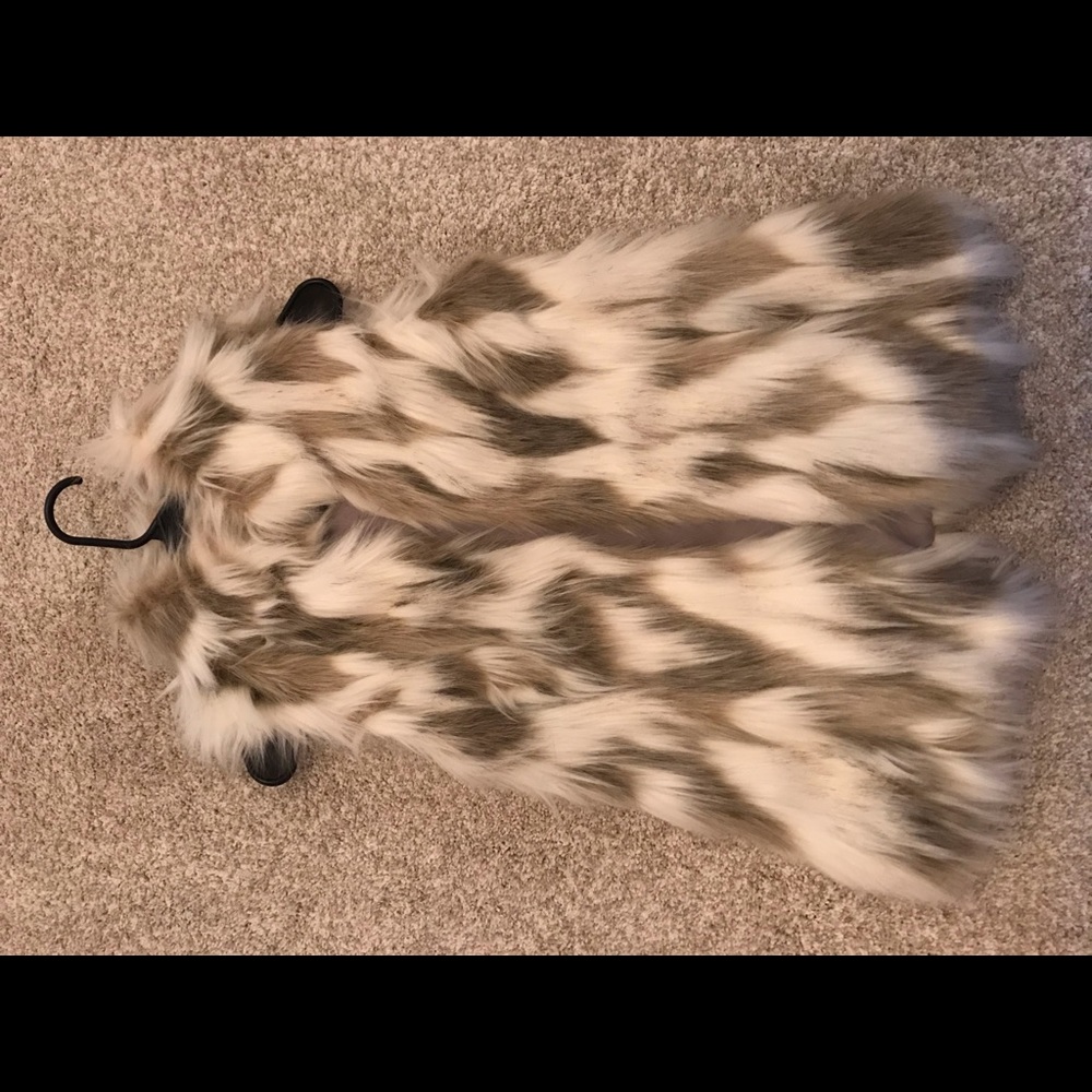 WHBM Faux Fur Vest